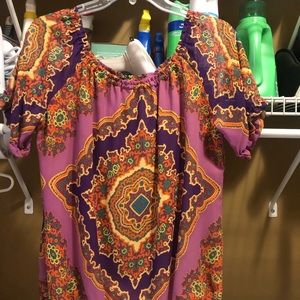 Multi color paisley top